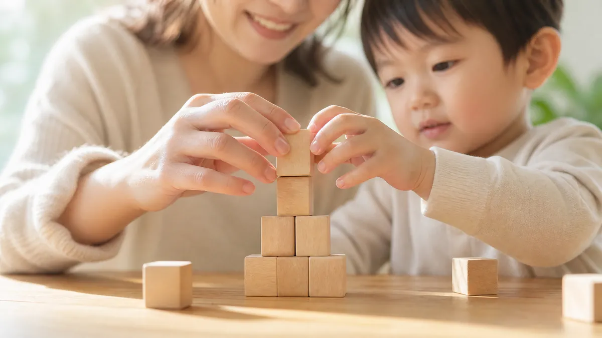 親子の明るい未来のイメージ