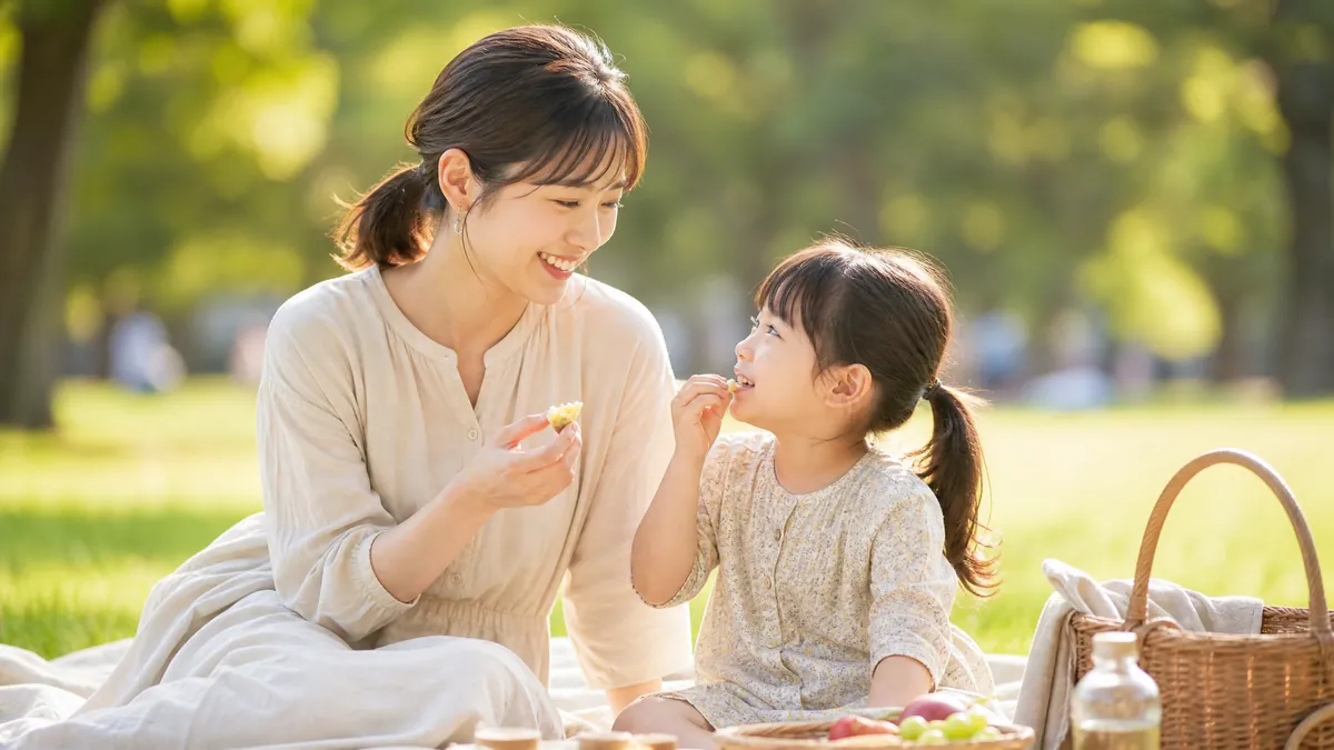 親子の明るい未来のイメージ