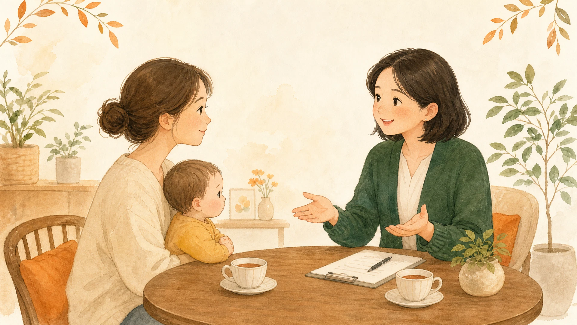 親子の明るい未来のイメージ