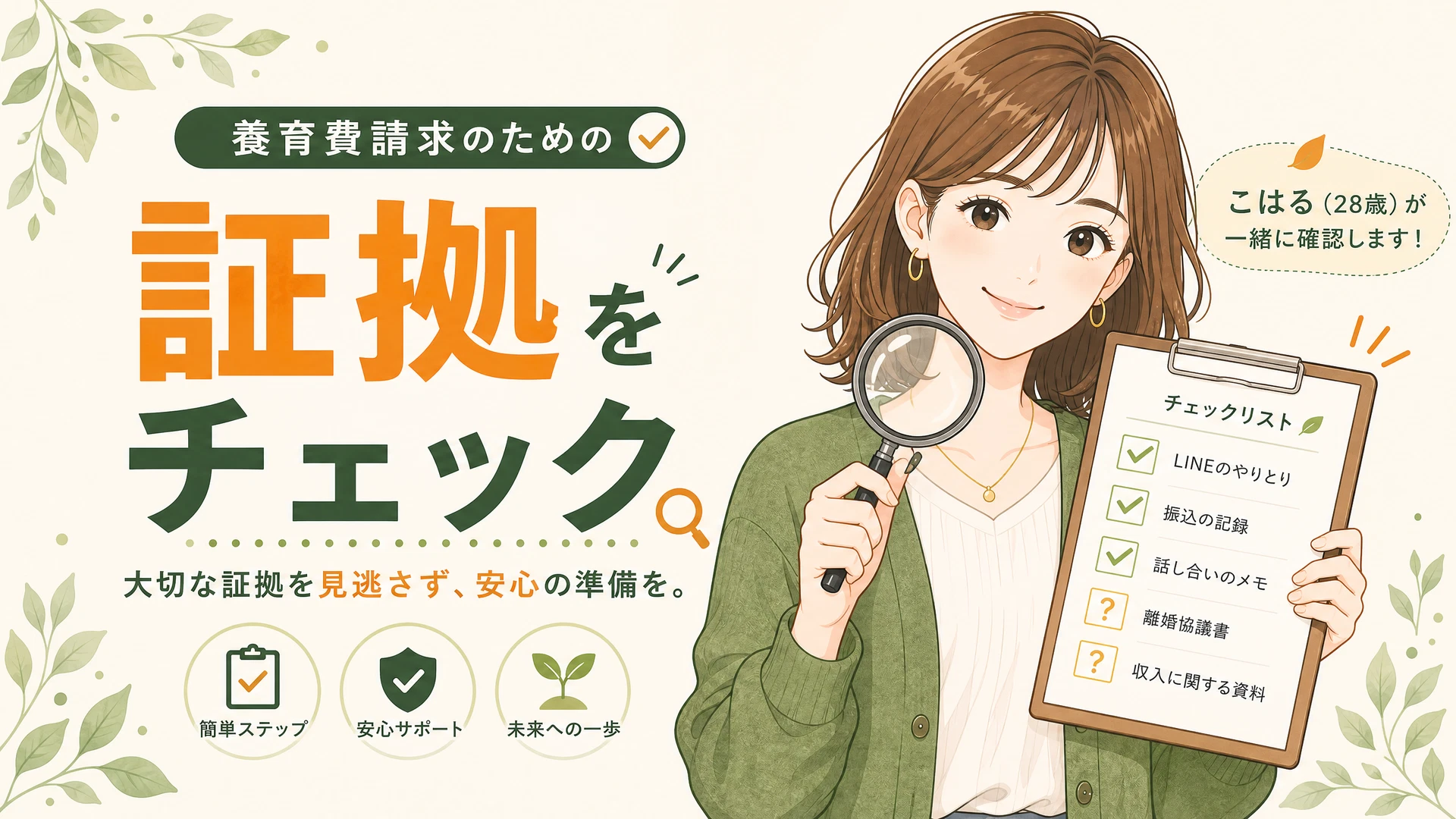 こはる: あなたの手元にある証拠を確認してみましょう。