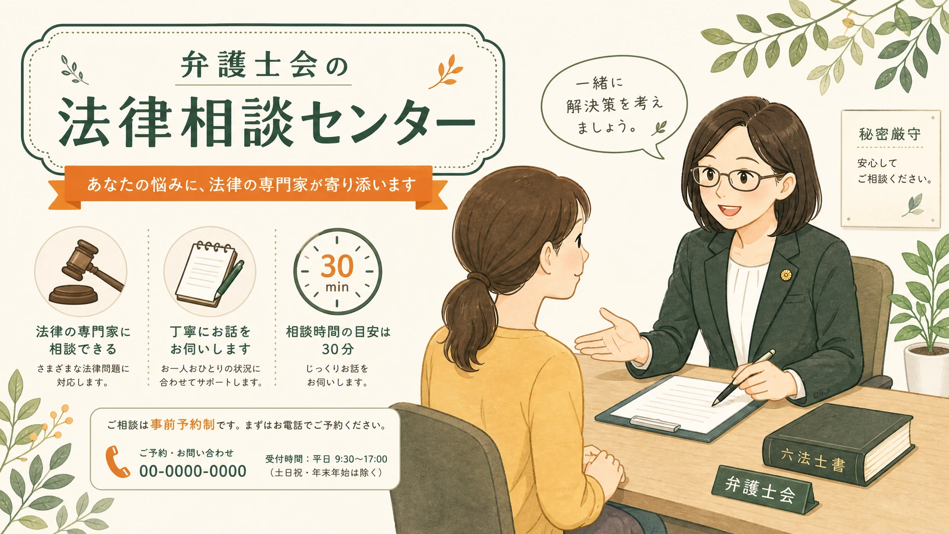 弁護士会の法律相談センターのイメージ