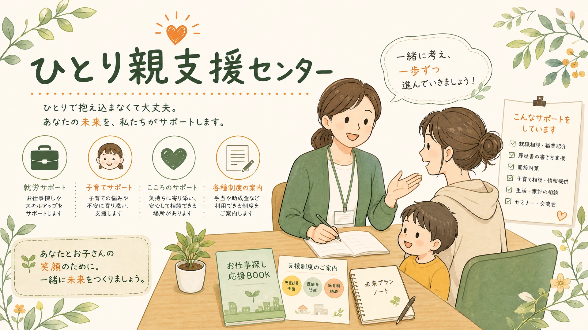 ひとり親支援センターのイメージ