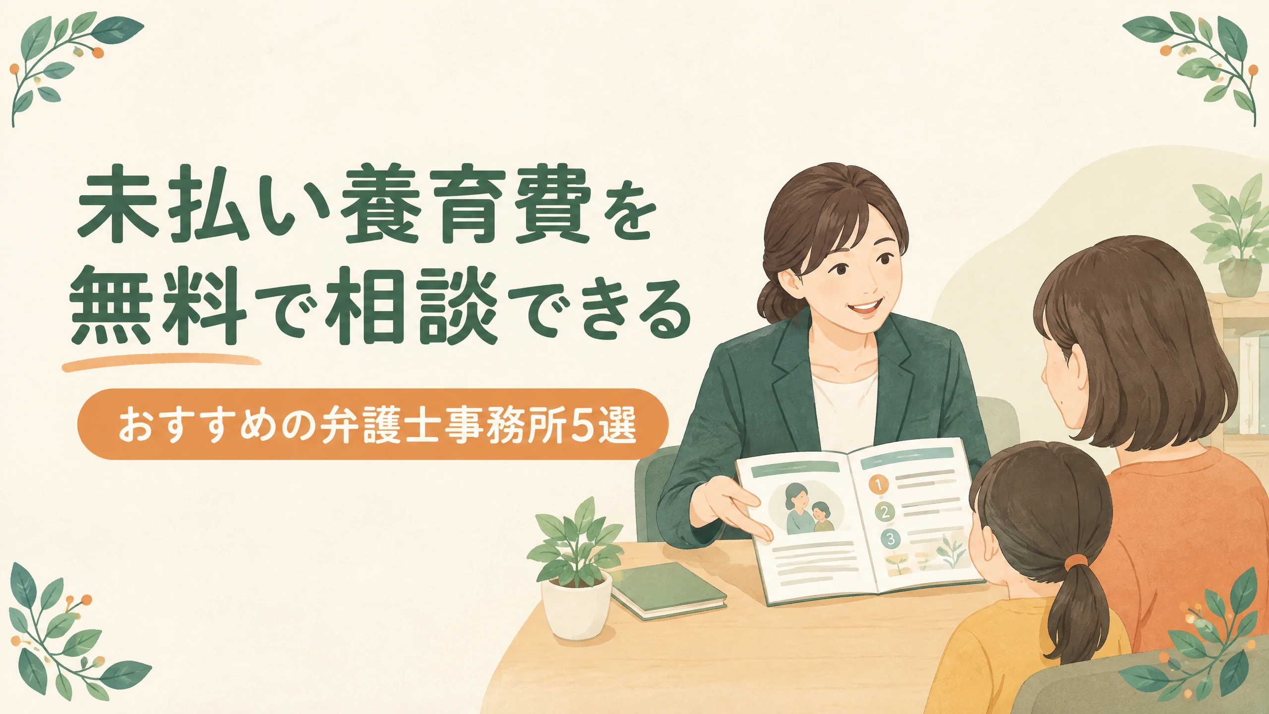 養育費の無料相談ができるおすすめの弁護士事務所5選のイメージ