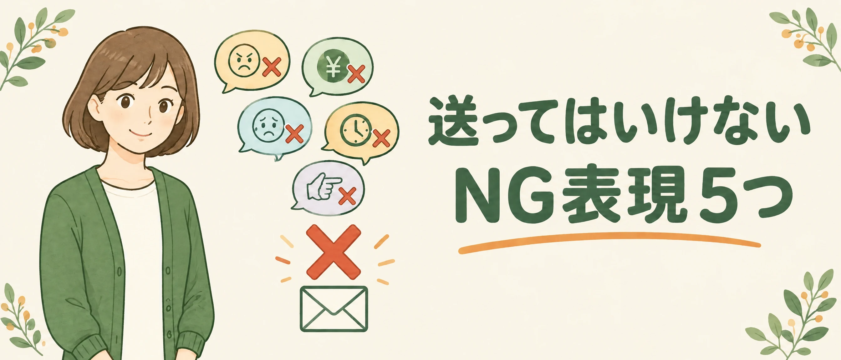 送ってはいけないNG表現5つ