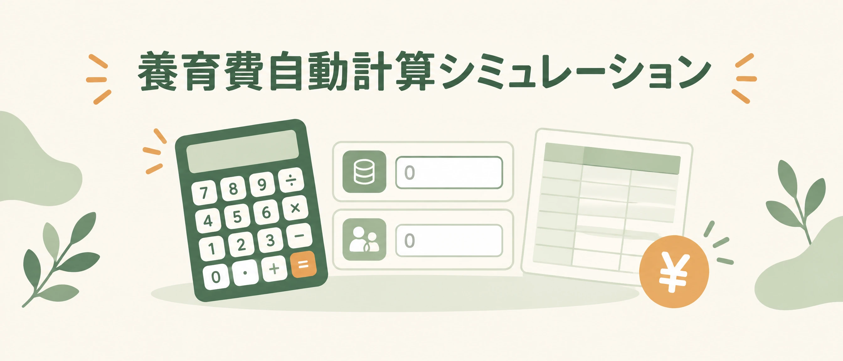 養育費自動計算シミュレーション