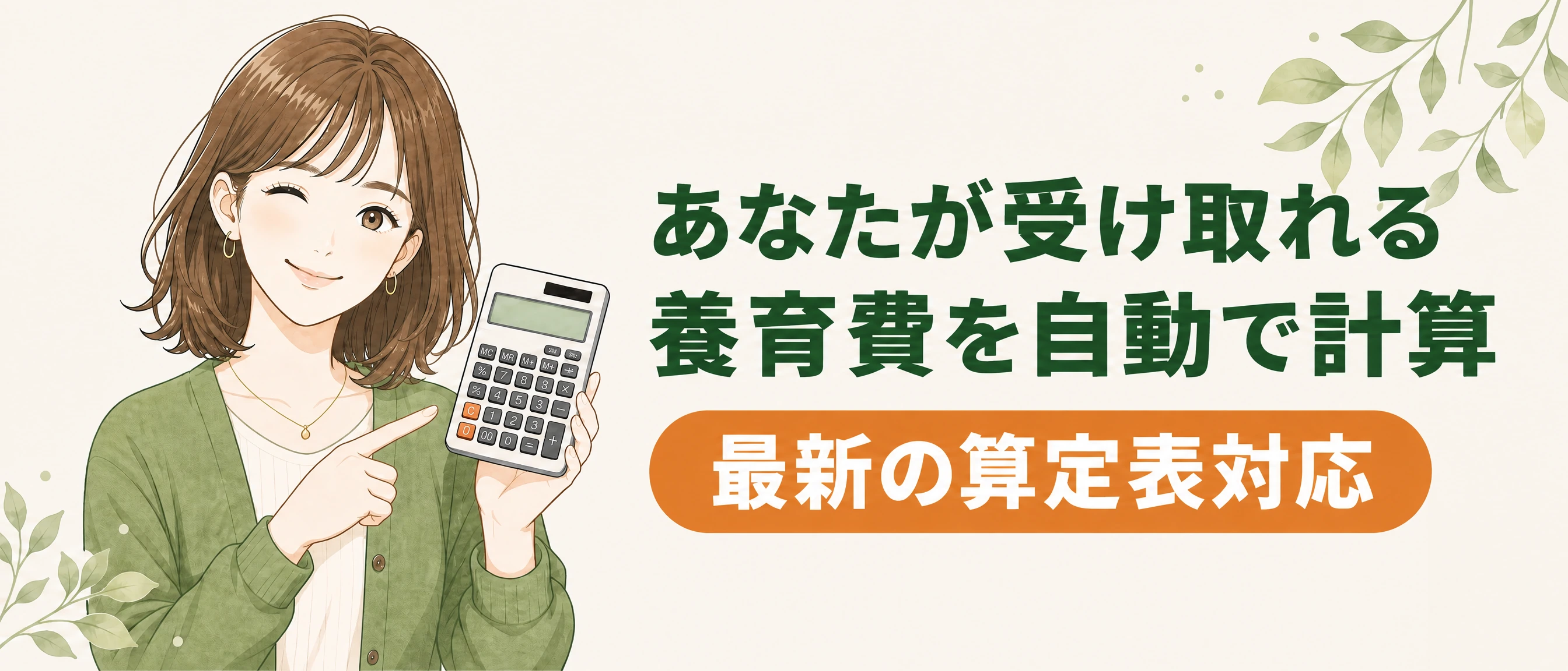 あなたが受け取れる養育費を自動で計算 - 最新の算定表対応